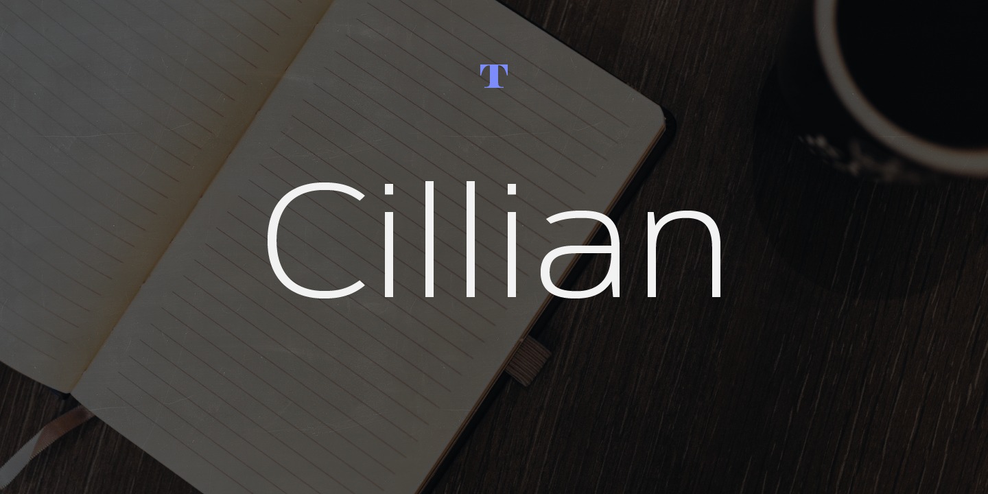 Przykład czcionki Cillian